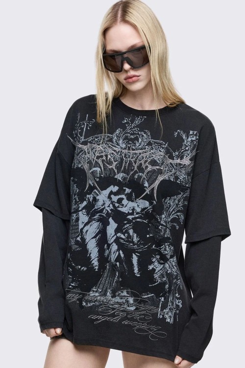 Camiseta de Doble Manga Dark Reinassance- Minga London