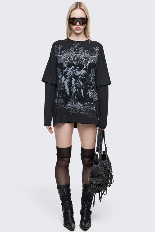 Camiseta de Doble Manga Dark Reinassance- Minga London