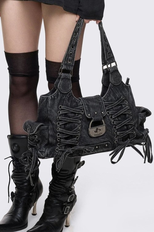 Denim Locklyn Bag - Minga London
