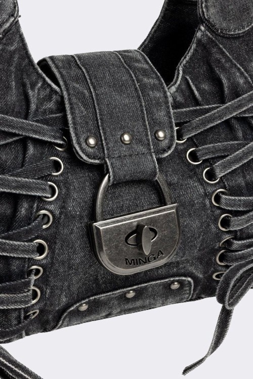Denim Locklyn Bag - Minga London