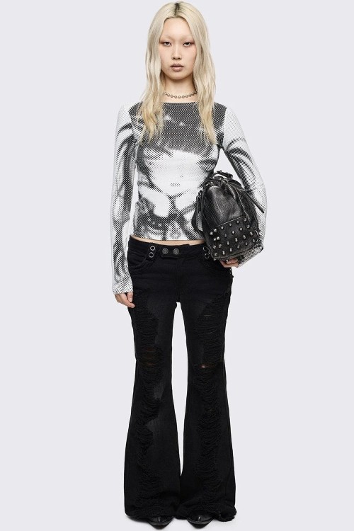 UwU Warning Long Sleeve Top - Minga London