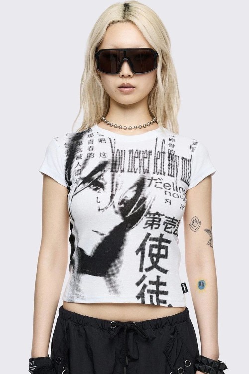 Camiseta Baby Tee Mind Glitch - Minga London