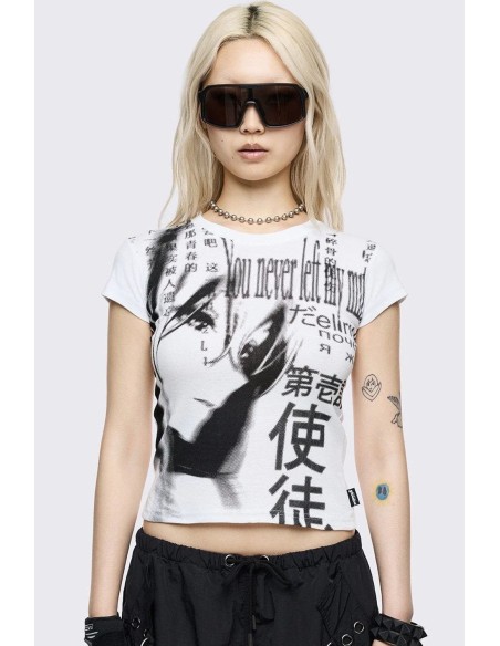 Camiseta Baby Tee Mind Glitch - Minga London