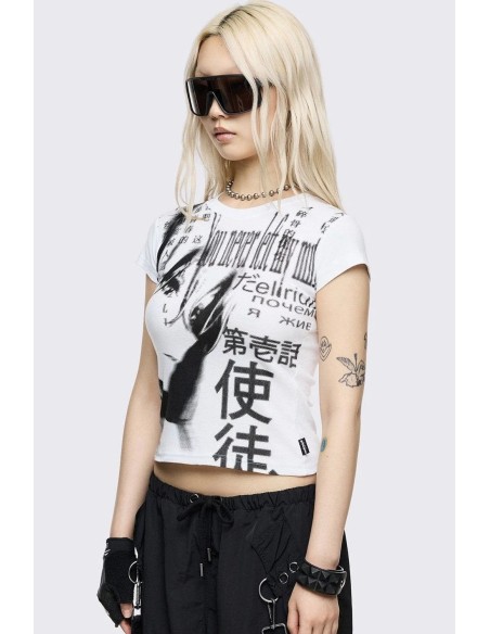Camiseta Baby Tee Mind Glitch - Minga London