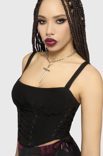 Top Fawnelle Lace Up - Killstar