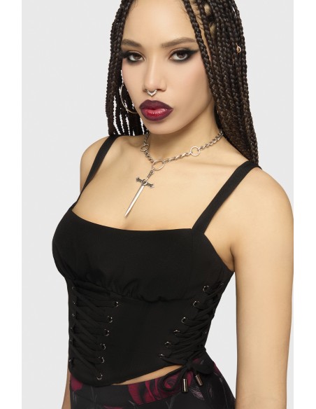 Top Fawnelle Lace Up - Killstar