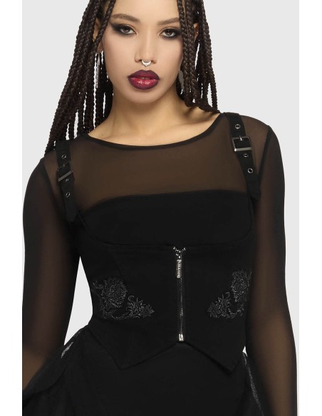 Gaia Adorned Underbust Top - Killstar