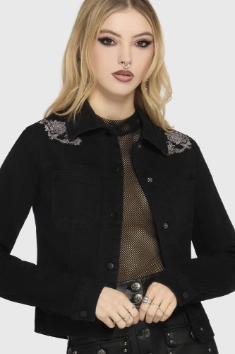 Chaqueta Denim Bordada Gaia - Killstar