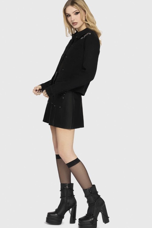 Chaqueta Denim Bordada Gaia - Killstar