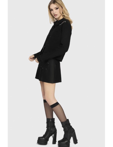 Gaia Embroidered Denim Jacket - Killstar