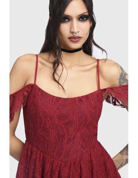 Haunted Union Dress in Red - Killstar