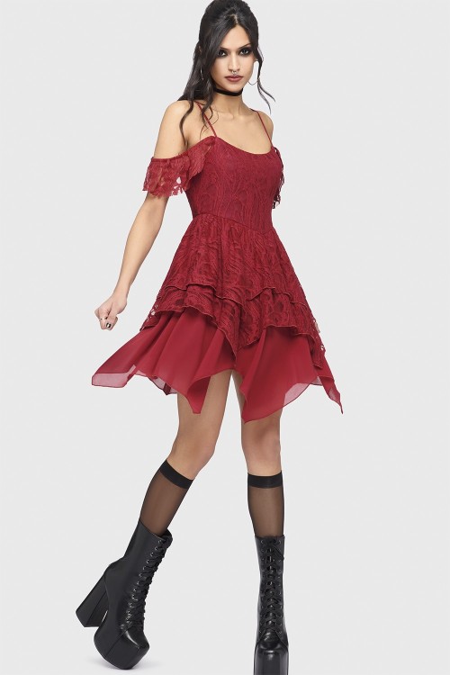 Haunted Union Dress in Red - Killstar
