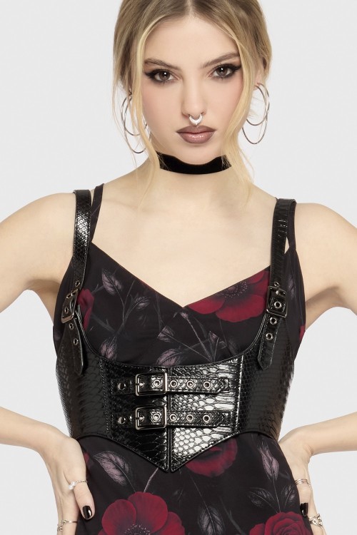 Venomous Rose Underbust Corset - Killstar
