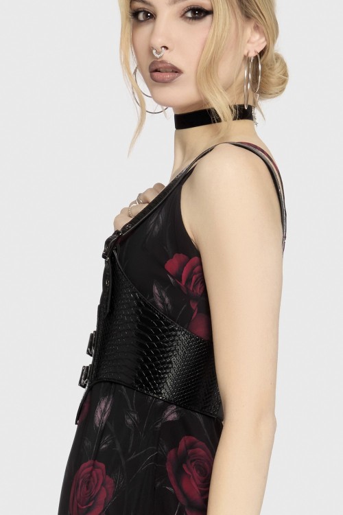 Corset Bajo Pecho Venomous Rose Underbust - Killstar