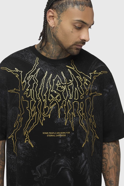Camiseta Oversized Noir Relic - Killstar