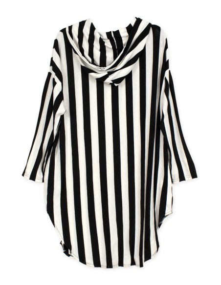 [2nd hand] Oversized Striped T-shirt Welcome to My Nightmare - Hell Cat Punks