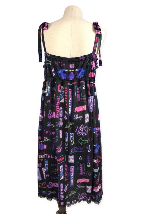 [Second hand] Neon Night Purple Dress - Madame Chocolat
