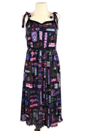 [Second hand] Neon Night Purple Dress - Madame Chocolat