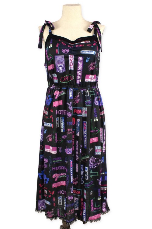 [Second hand] Neon Night Purple Dress - Madame Chocolat