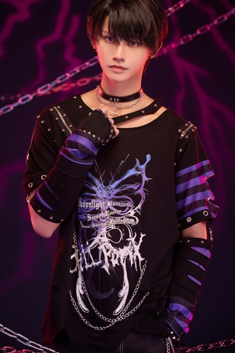 Fallen Butterfly Top with Armwarmers in Purple - Jill Punk