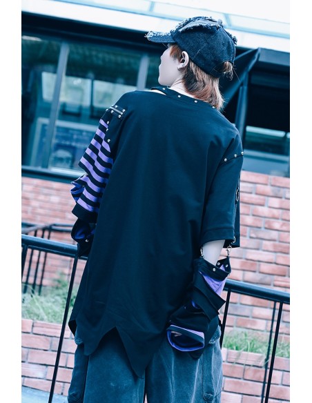 Fallen Butterfly Top with Armwarmers in Purple - Jill Punk