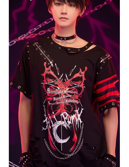 Fallen Butterfly Top with Armwarmers in Red - Jill Punk