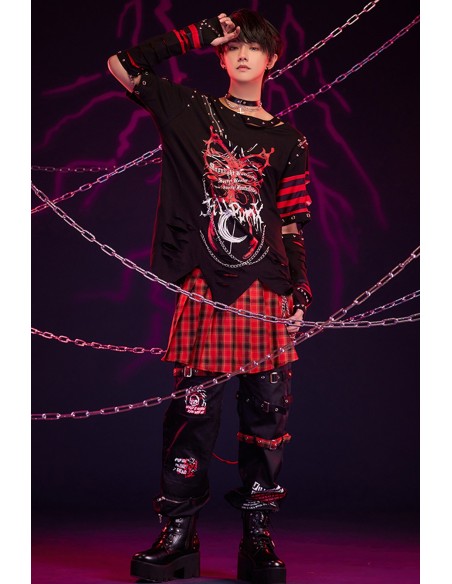 Top con Manguitos Fallen Butterfly en Rojo - Jill Punk