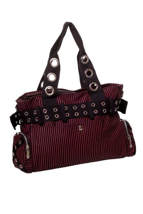 Bolso Sweet Revenge a Rayas Negro x Rojo - Banned
