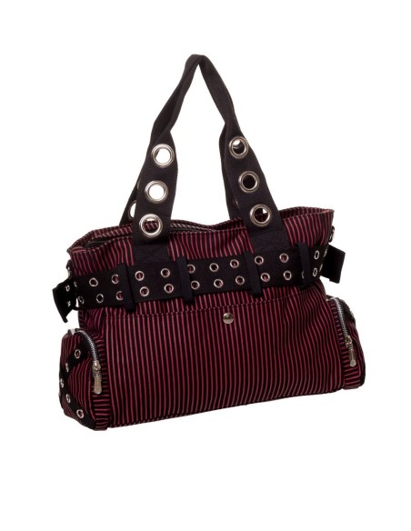 Bolso Sweet Revenge a Rayas Negro x Rojo - Banned
