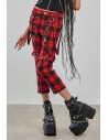 Nocturne Buckle Red Tartan 3/4 Length Trousers - Banned