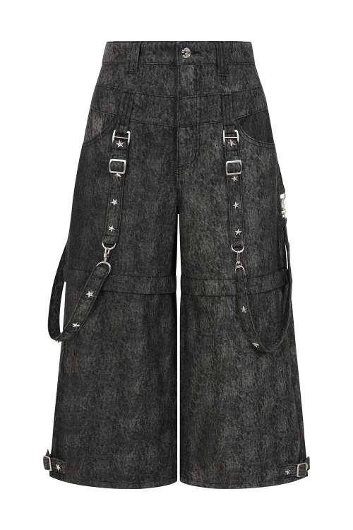 Pantalón Denim Desmontable Glitchcore- Banned