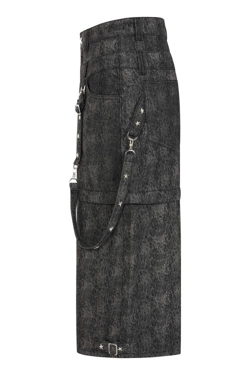 Glitchcore Detachable Denim Trousers - Banned