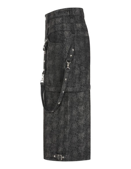 Glitchcore Detachable Denim Trousers - Banned