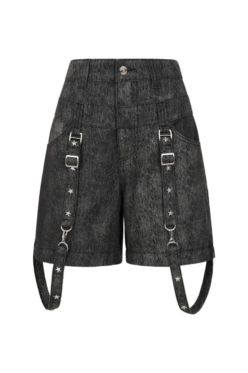 Glitchcore Detachable Denim Trousers - Banned