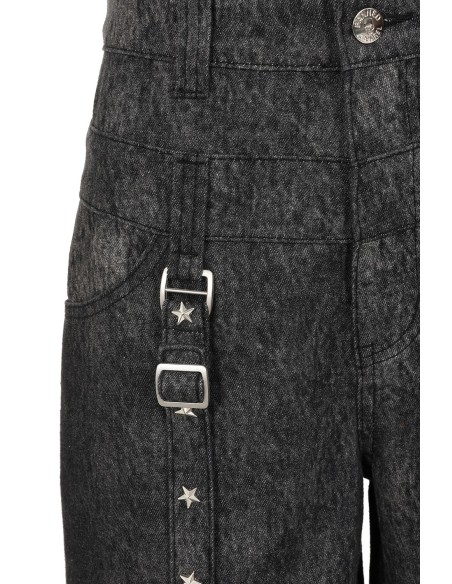 Glitchcore Detachable Denim Trousers - Banned