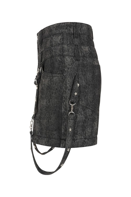 Glitchcore Detachable Denim Trousers - Banned