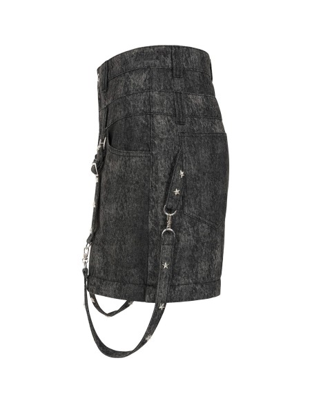 Pantalón Denim Desmontable Glitchcore- Banned