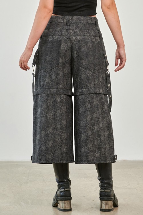 Glitchcore Detachable Denim Trousers - Banned