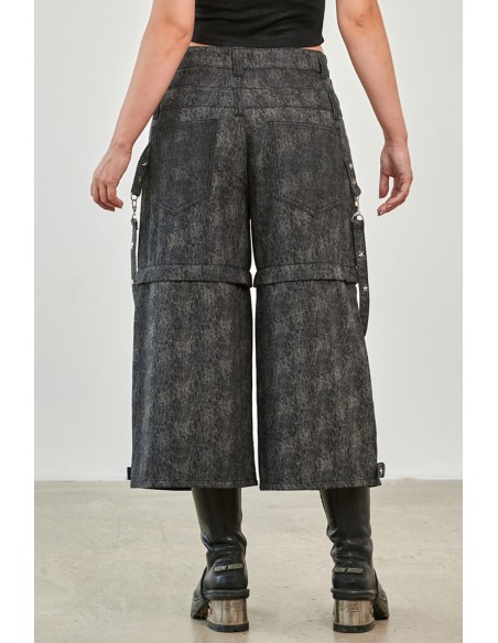 Glitchcore Detachable Denim Trousers - Banned
