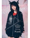 Sudadera con Capucha Skeleton Covenant en Negro - Jill Punk