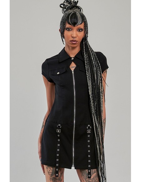 Vestido Night Zip en Negro - Banned