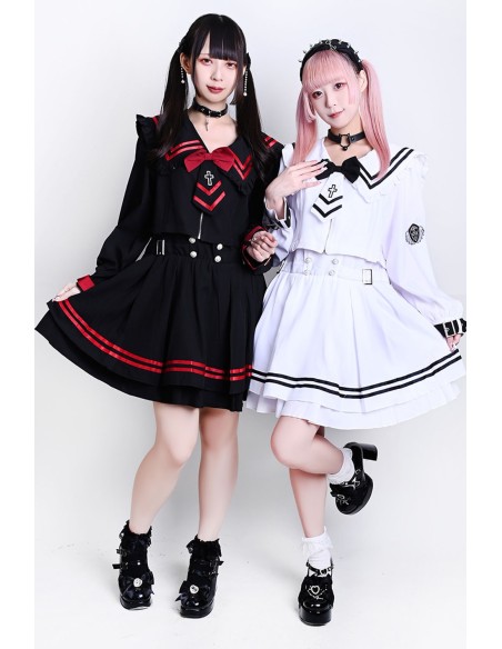 Vestido de Una Pieza Archangel Academy en Blanco- Jill Punk