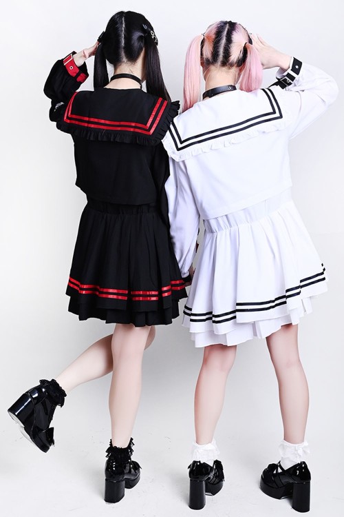 Vestido de Una Pieza Archangel Academy en Blanco- Jill Punk