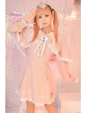 Love Magic Circle Long Sleeve Dress with Cape in Pink - Jill Punk