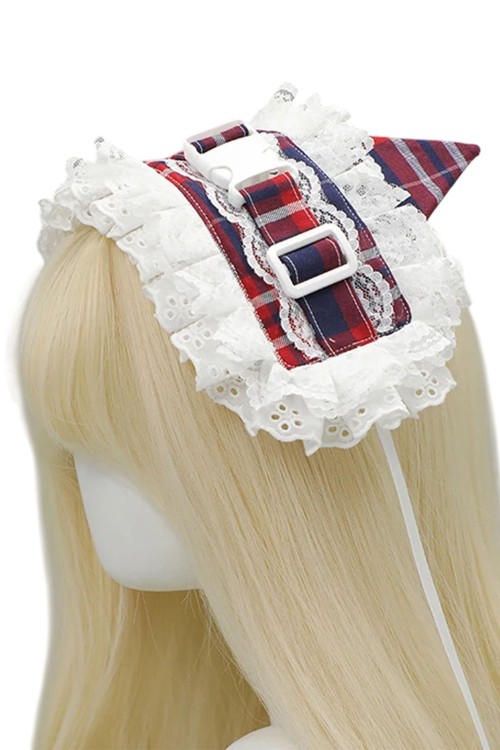 Tenshi Tartan Cat Headdress