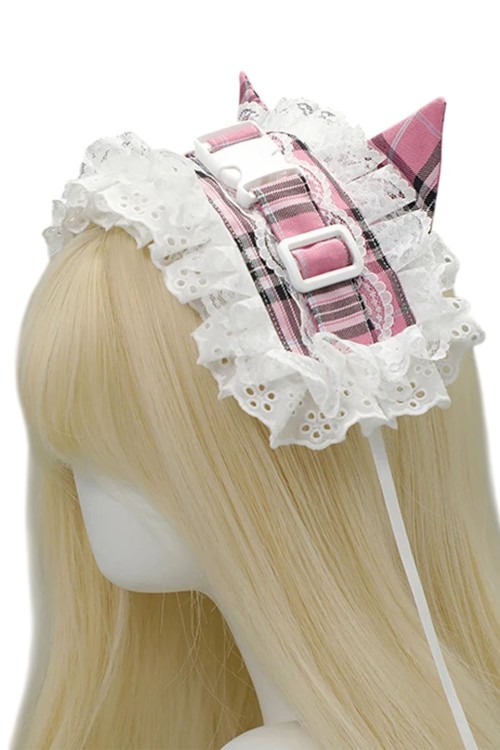 Headdress Tenshi Tartan Cat