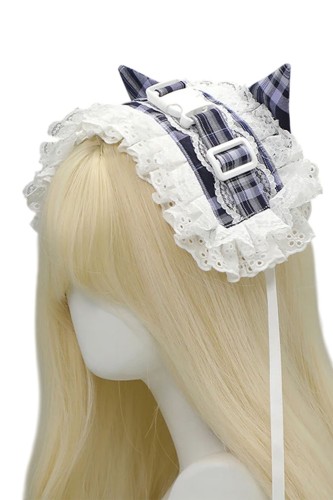 Tenshi Tartan Cat Headdress