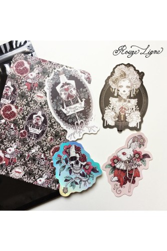 Set de Stickers 私が愛したザクロ Pomegranate Rouge Ligne - Yoh's Monochrome World 2