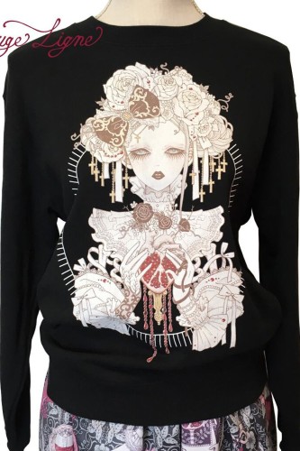 Sudadera 私が愛したザクロ Pomegranate Rouge Ligne - Yoh's Monochrome World 2