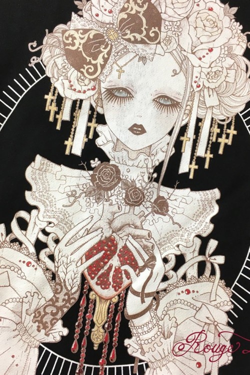 Sudadera 私が愛したザクロ Pomegranate Rouge Ligne - Yoh's Monochrome World
